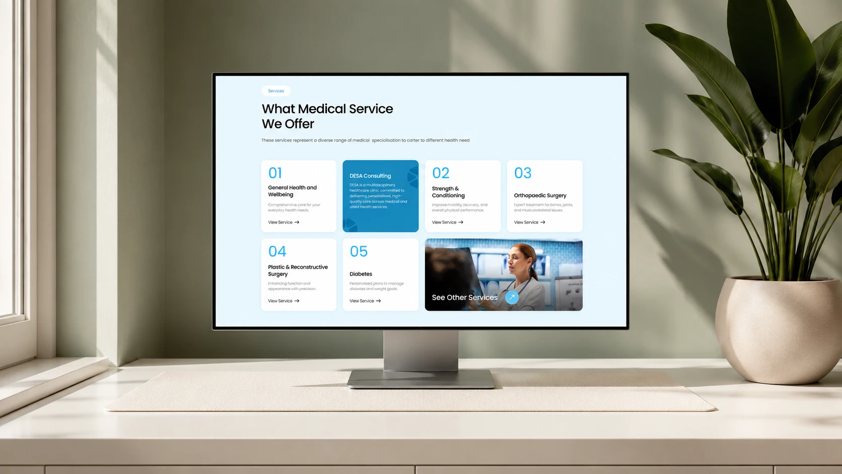 DESA Consulting, multidisciplinary healthcare website